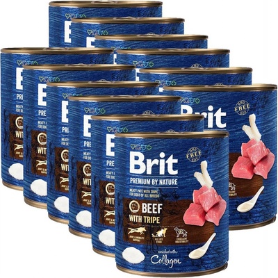 Brit Premium by Nature Dog Beef with Tripe 12 x 800 g