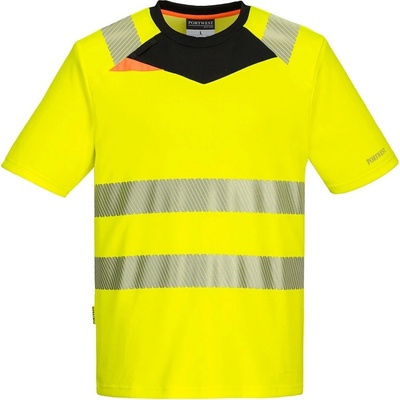 Portwest DX413 HI-VIS Reflexné tričko Reflexná žltá-čierna S