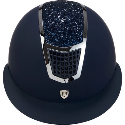 Equestro Helma jezdecká Eclipse Stone Mat Wide Visor navy silver – Zboží Dáma