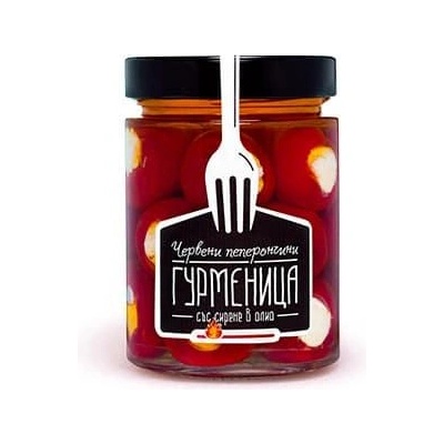 ГУРМЕНИЦА Червени пеперончини със сирене в олио, ГУРМЕНИЦА, 330 гр