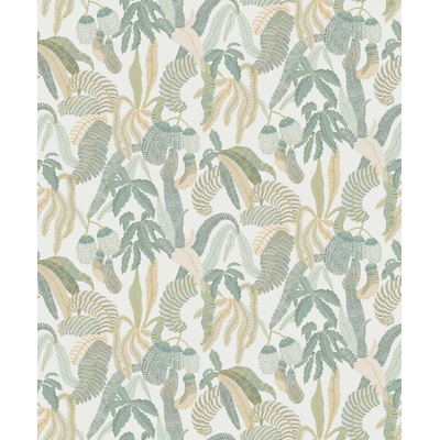 Khroma by Masureel ROM005 Vliesová tapeta na stenu, zelená, listy, rozmery 0,53 x 10,05 m