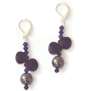 Dannyra Нежен дизайн обици с перли и Swarovski Dannyra Jewels