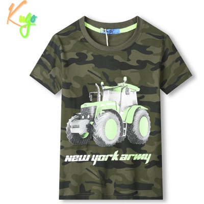 Kugo chlapčenské tričko TM9216 khaki zelený bager