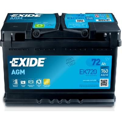 Autobaterie EXIDE Start-Stop AGM 12V 72Ah 760A EK720