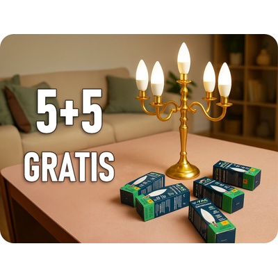 V-TAC LED žárovka E14 Svíčka 6,5W 600 lm 5+5 denní bílá
