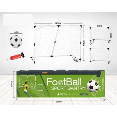 JOKO 1 veľká bránka 143 cm alebo 2 malé bránky 2v1 + lopta + pumpa