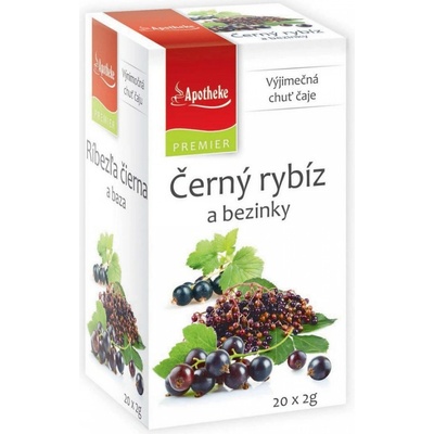 Apotheke Premier Černý rybíz a bezinky čaj 20 x 2 g