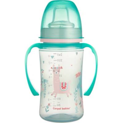 Canpol Babies tréningový hrnček so širokým hrdlom Exotic Animals zelený 240 ml