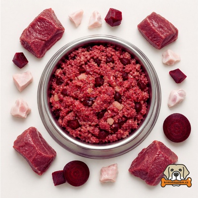 Pošvář Barf Hovězí+kuřecí masová směs s červenou řepou 1 kg