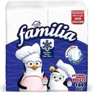 Familia Салфетки ФАМИЛИЯ, Сгънати, 100бр (6012268)
