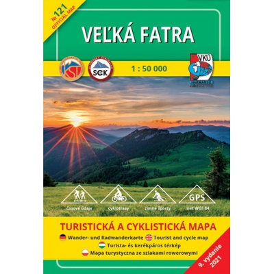 Mapa 121 Veľká Fatra 1:50 000 turistická