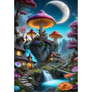 Bluebird Puzzle - Puzzle Mushroom Town - 1 000 piese