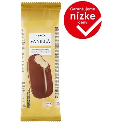 Tesco Mrazený krém vanilkový v mliečnej čokoláde 120 ml