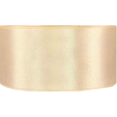 Saténová stuha oboustranná 25m x 38mm champagne