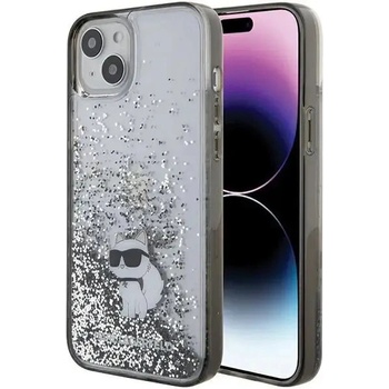 KARL LAGERFELD Кейс Karl Lagerfeld Liquid Glitter Choupette за iPhone 15 Plus, прозрачен (KF001800-0)