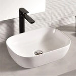 Inter Ceramic Умивалник за баня Лариса 46х33 см, бяла за плот или мебел