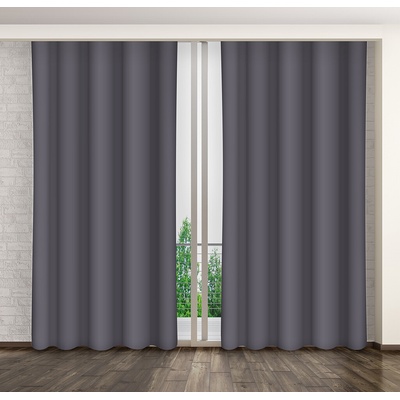 Jednofarebný záves tmavosivý ZMA10 Rozmer závesu: 160x250cm