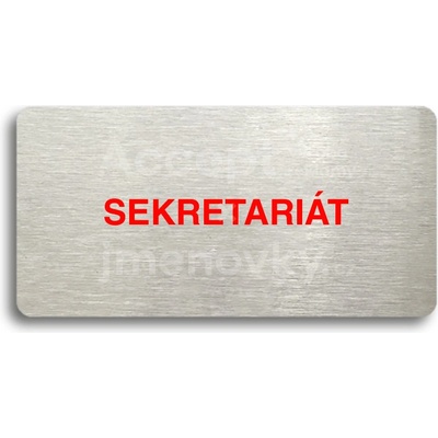 ACCEPT Piktogram SEKRETARIÁT - stříbrná tabulka - barevný tisk bez rámečku