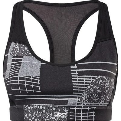 Reebok Hero Medium-Impact Deconstructed Racer Bra female - Black / Cold Grey 2