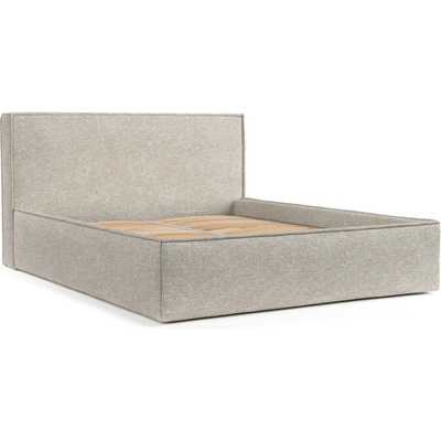 Maison de Reve Светлосиво двойно легло 200x200 cm тапицирано с място за съхранение с включена подматрачна рамка Lounge L - Maison de Rêve (LOUNGEL200_MDR_P0_ALT03_M0_NF_T0_L1)