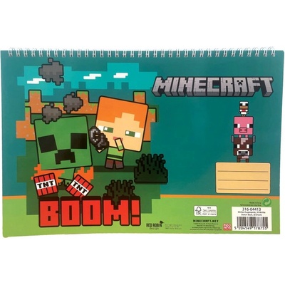 Minecraft Скицник A4 Minecraft Chibi, 30 листа, спирала (316-04413)