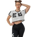 NEBBIA Dámske tričko Oversized Crop Top Game On White