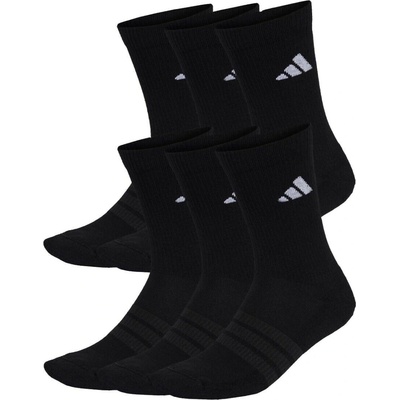 adidas Cushioned Crew Socks 6 Pair Pack Black Black White