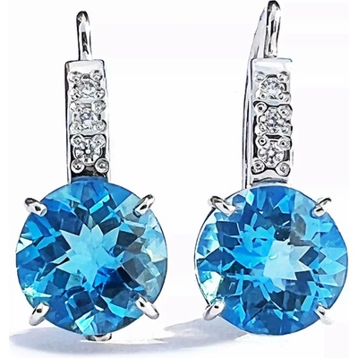 Stuchlík zlaté s diamanty a topazy 023562