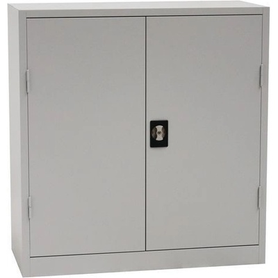 Manutan Expert Kovová nízka spisová skriňa Manutan 2000, 106 x 100 x 45 cm, sivá/sivá