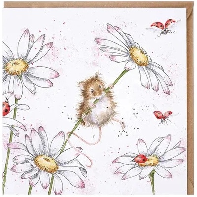 Wrendale Designs Přání Wrendale Designs "Oops a Daisy ", 15x15 cm - Myška