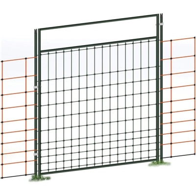 VNT electronics s.r.o. Vchodová branka k elektrické ohradníkové síti, výška 125 cm, šířka 83 cm, dvojitý hrot