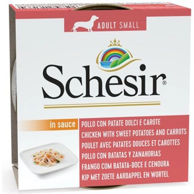 Schesir Dog Adult kura batáty a mrkva 85 g