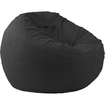 PUFRELAX Пуф барбарон, 400л. , Matusalem - Black Velvet, Перящ се калъф, Подходящ за деца, Пълнеж с микс от мемори пяна и дунапрен, Гама Plush Honey (PUF-M-M-PH-BLVE-k)