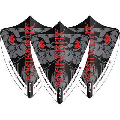 Letky na šípky Red Dragon Hardcore Peter Wright Snakebite, Red Eyes