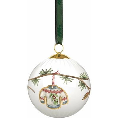 KÄHLER Porcelánová vánoční baňka Hammershøi Christmas 2025 bílá barva porcelán