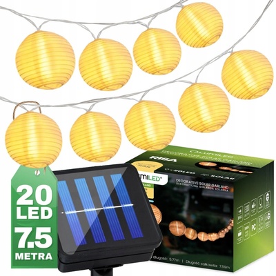 Svetelná girlanda Lumiled 759 cm solárna, biela