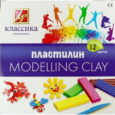 Луч Пластилин ЛУЧ Класика, 12 цвята