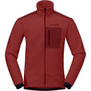 Norrøna Мъжко поларено яке Norrøna Trollveggen Warm3 Jacket Fleece jacket - Port (005-6809-0613)