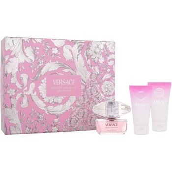Versace Bright Crystal подаръчен комплект: EDT 50 ml + лосион за тяло 50 ml + душ гел 50 ml за жени