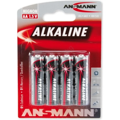 ANSMANN 09629 LR6 AA RED - 4ks Алкална батерия 1, 5V (AN035)