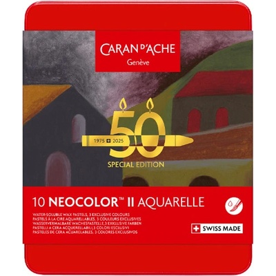 Caran d´Ache edice akvarelových voskovek Neocolor II sada dark