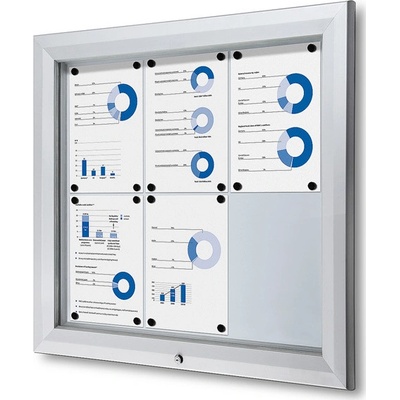 Jansen Display Exteriérová vitrína 6 x A4 - horizontálna, 805 x 760 mm