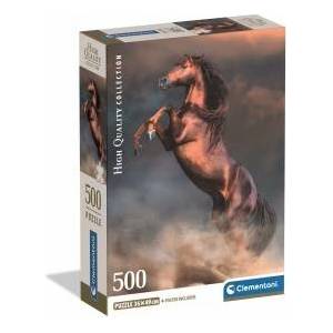 Clementoni -CLE puzzle 500 Compact Wild Red Stallion 35595