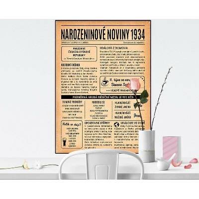 Narozeninové noviny 1934 - jednostranné