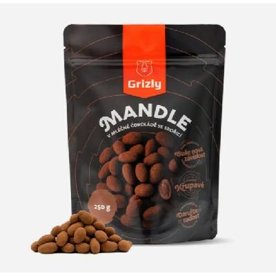 Grizly Mandle v mléčné čokoládě obalené skořicí 250 g