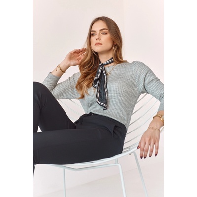 FASARDI Дамска изчистена блуза в сив цвят mp32810fa-mp32810_grey - Сив, размер m/l