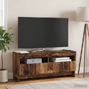 vidaXL LED телевизионен кабинет EDE 100 x 35 x 43 см Старо дърво (896113)