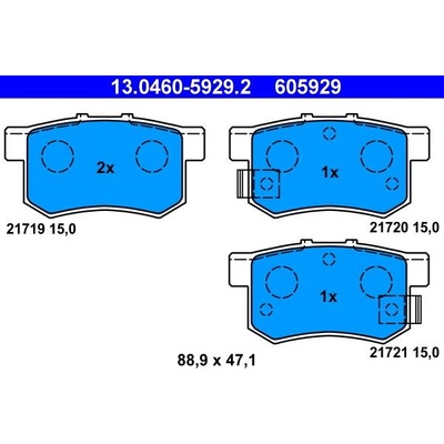 Sada brzdových destiček ATE 13.0460-5929 (AT 605929) -...