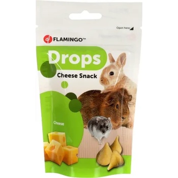 Flamingo Snacks Drops Cheese - Вкусен снакс за гризачи със сирене, 75 гр