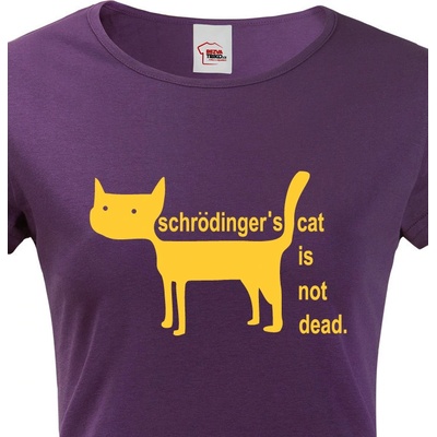 Bezvatriko.cz Dámské tričko Schrodinger´s cat is not dead Fialová – Zboží Dáma Bezvatriko.cz Dámské tričko Schrodinger´s cat is not dead Fialová – Zboží Dáma
